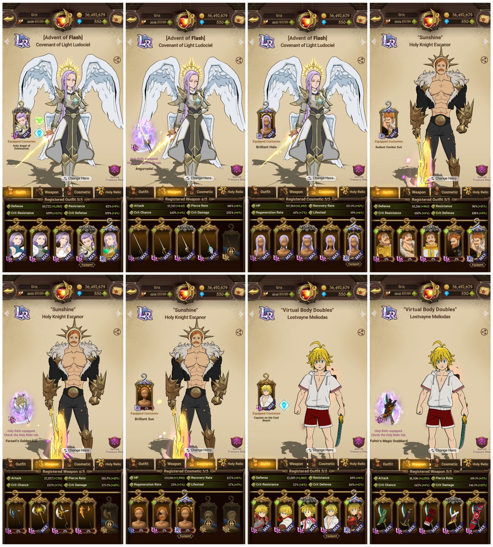 Selling - Global 8,2m 350💎Al fest 5LR Gelda Arthur Gowther AoT Overlord ...