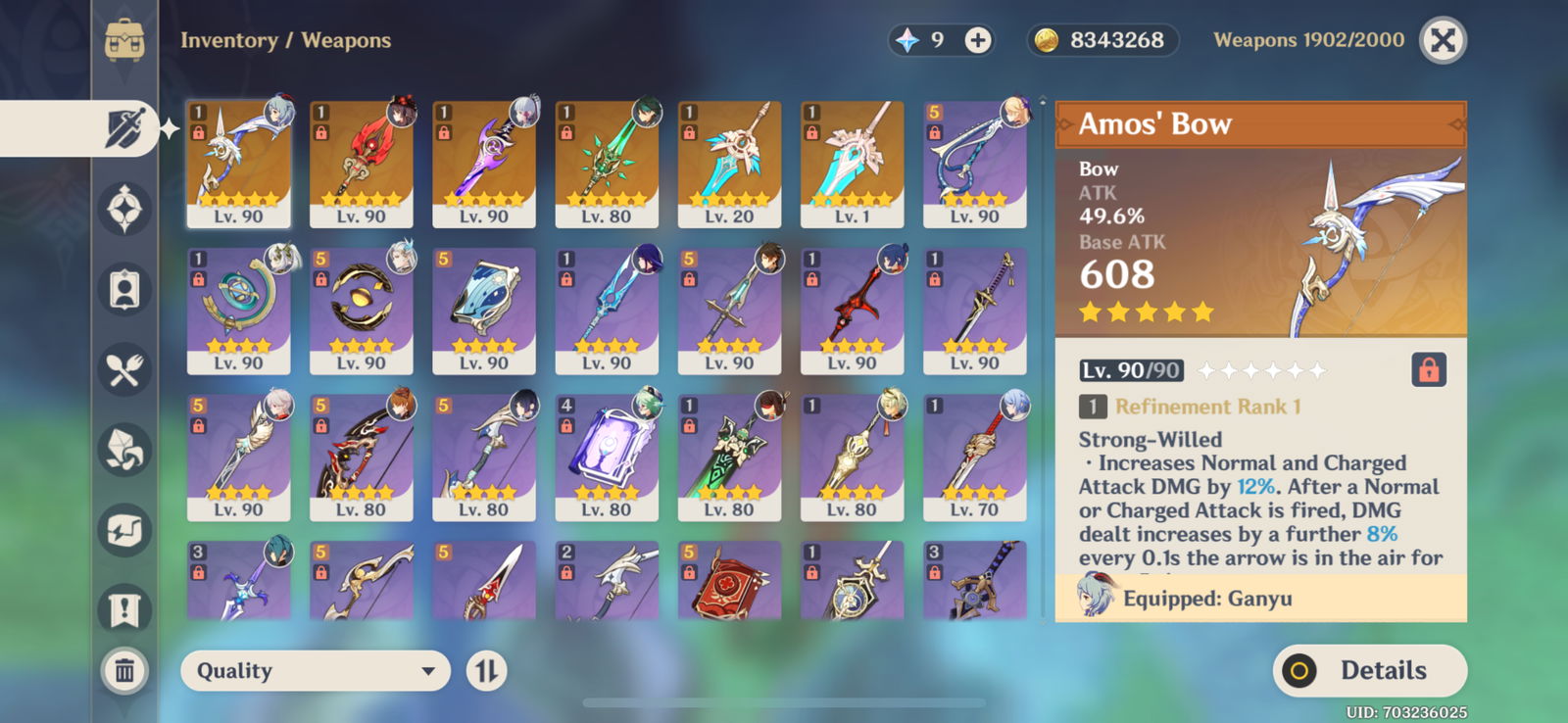 Selling - AR59 Genshin AR70 HSR | 19 characters 5🌟 genshin | 12 ...