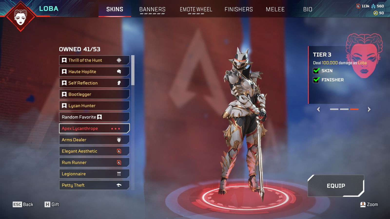 Selling - Apex Legends, Season 9 Master, Loba Main, 3 Heirlooms, 1 Prestige  skin - EpicNPC