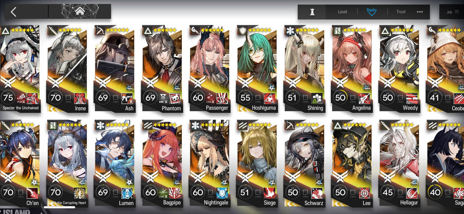 Selling - Arknights lvl120 57 *6 14 Limited | 155 Originite 67k Orundum ...