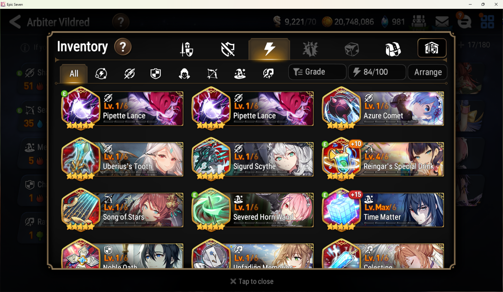 Selling - Global Overlord Collab Shalltear with artifacts 2x + Ram with ...