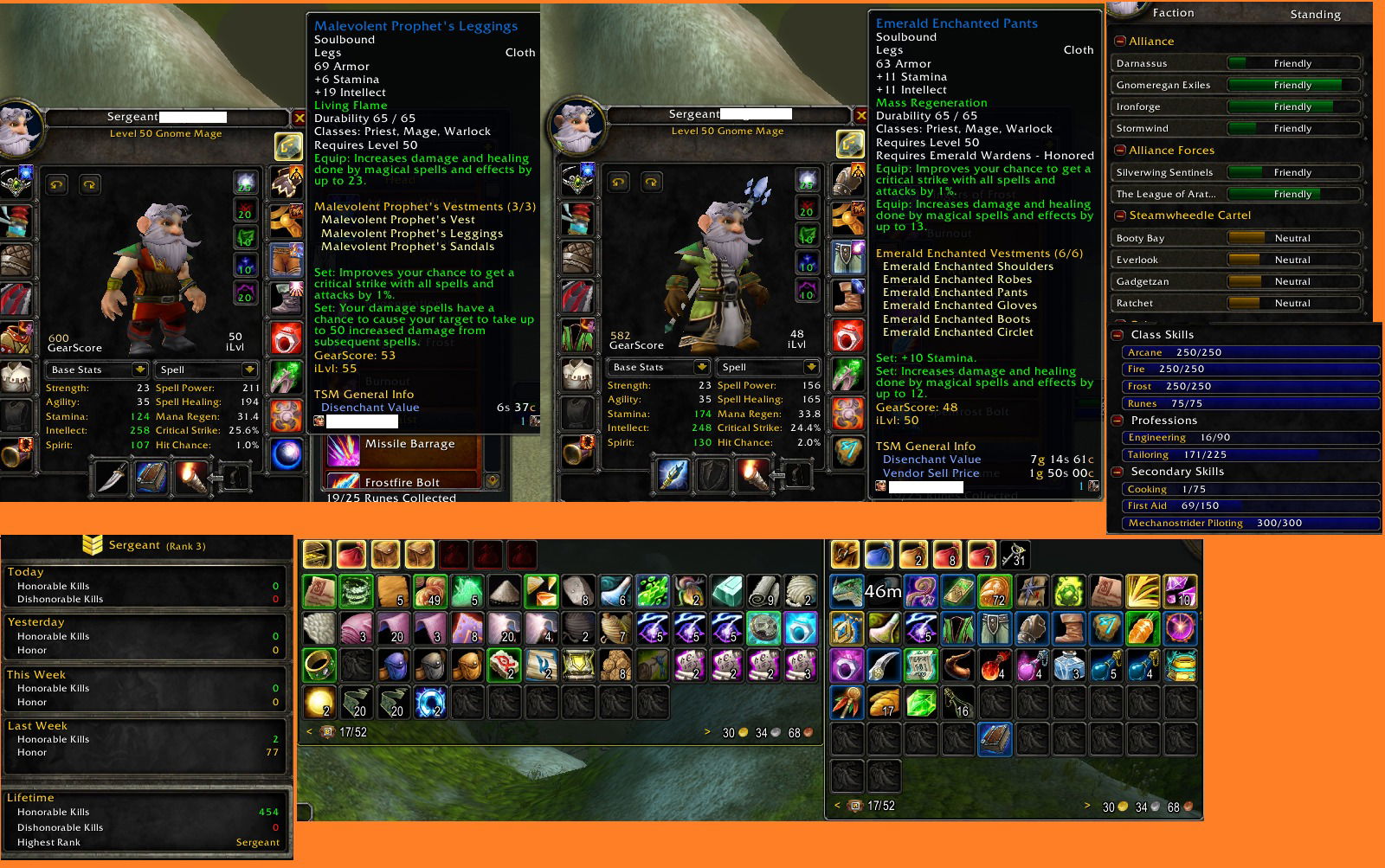 Sod Mage Gnome Crusader Strike & Cata Faerlina Troll Warrior *fake Bnet 