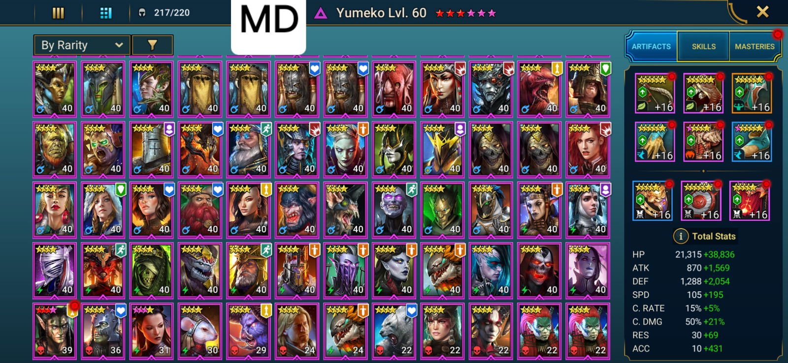 Selling - 180$ 2k💎 25k⚡️1 key UNM & hydra lv86 4.1m power 56 legend inc  yumeko 190 epic - EpicNPC