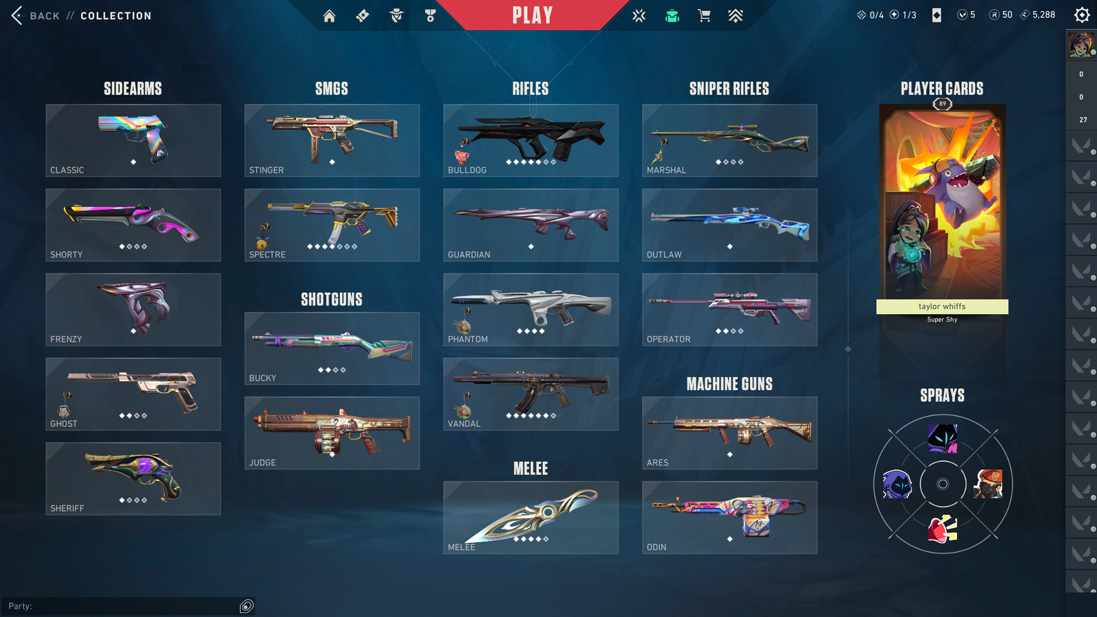 Selling - ($45) APAC acc with Prelude + 2 Prem Vandal, 2 Prem Phantom ...