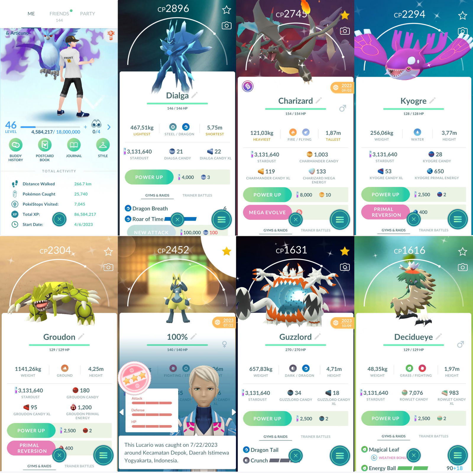 Selling - 1014 LV46 Mega rayquaza. Articuno100 Guzzlord100 Zapdos100 ...