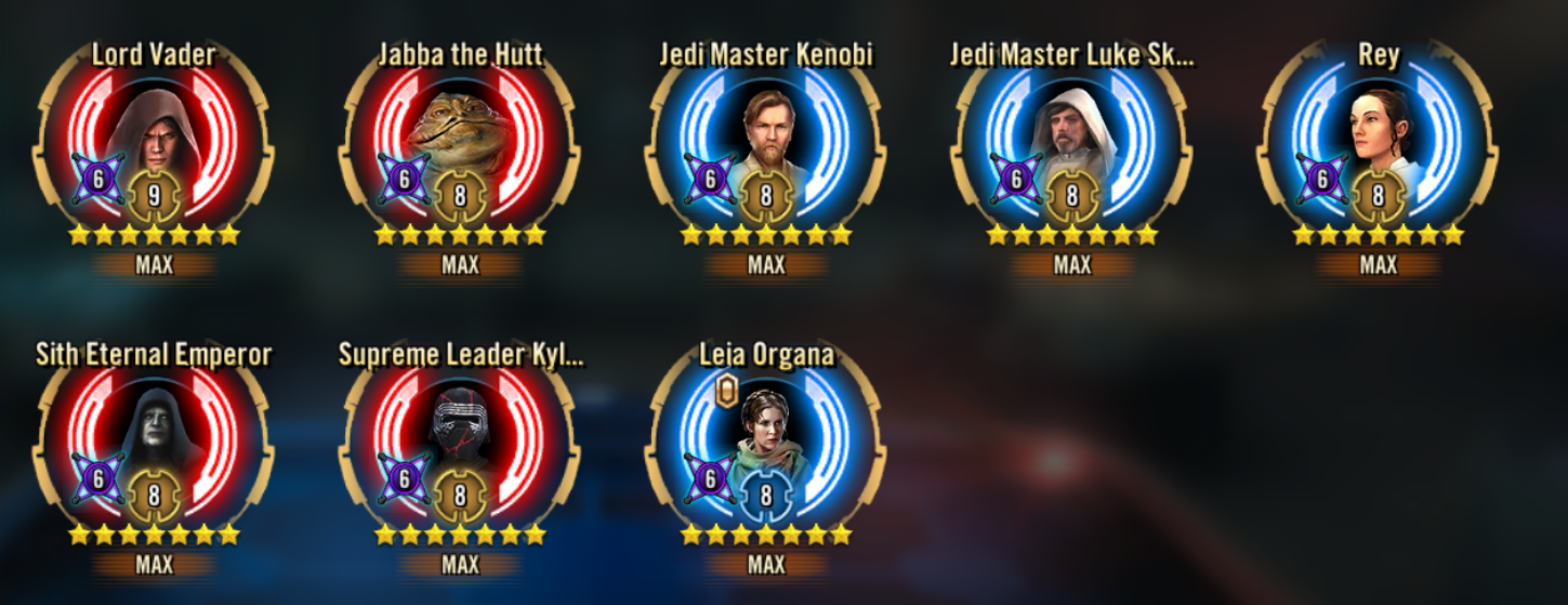 Selling SWGOH account 10M GP 8 GL's EpicNPC