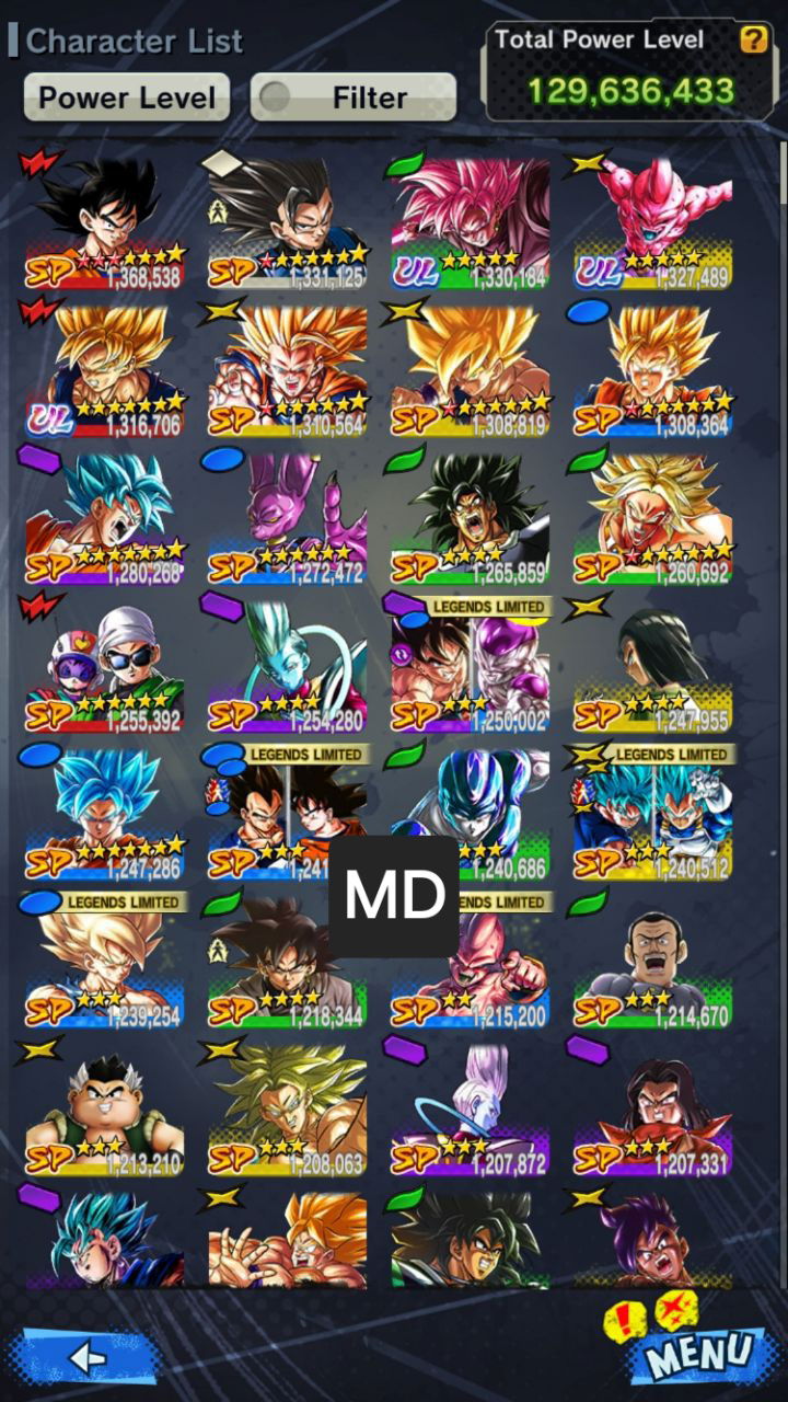 SOLD - 45$ 54k💎 5 UL buu ugr+6 LL new gogeta blue & vegito fuse+gofriza ...