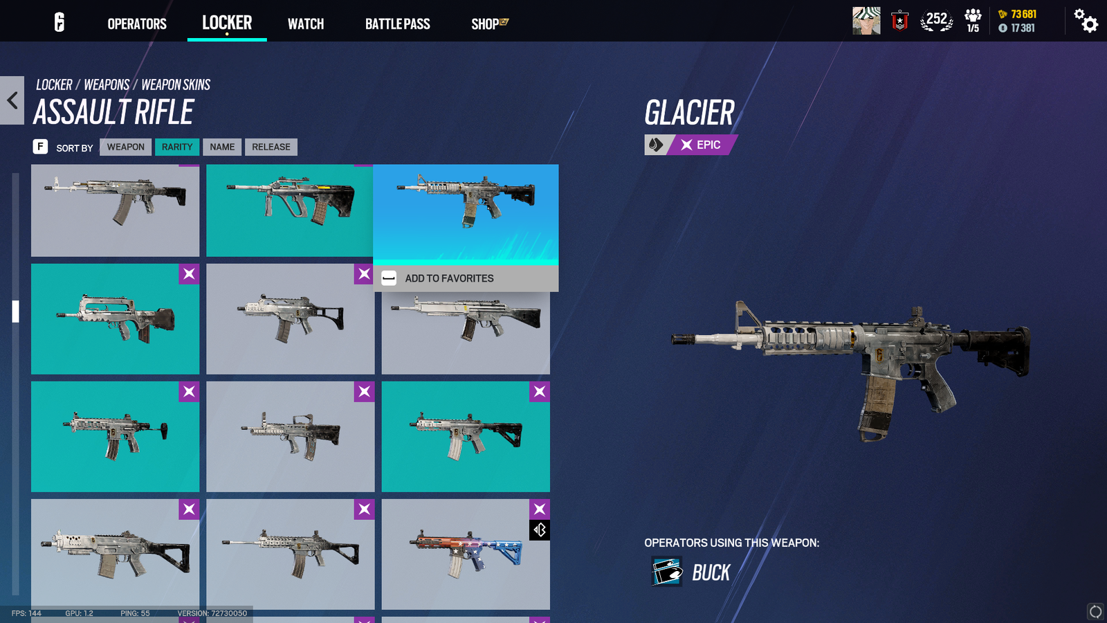 SOLD - Stacked R6 Account: 40/40 Glaciers 45 Black Ice and More - EpicNPC