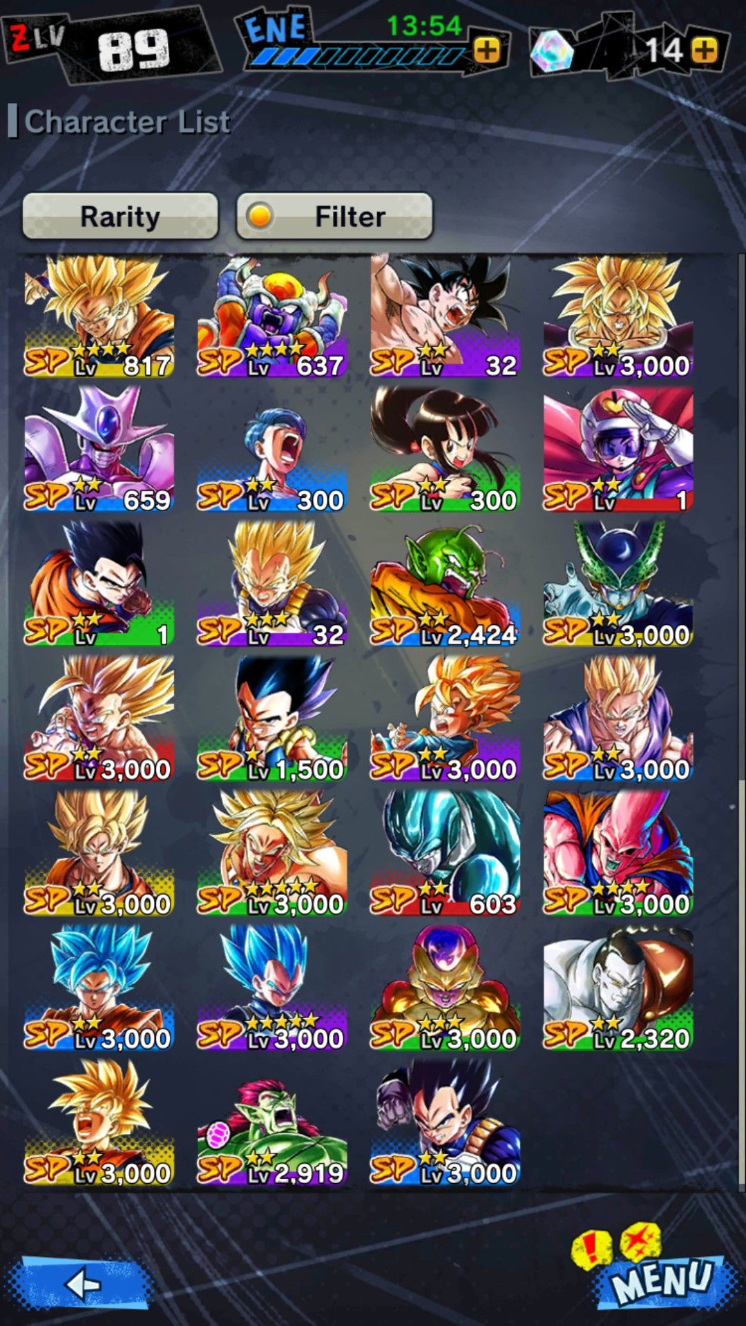 Selling - High End Account with LF Goten LF Gohan and New ss2 Gohan and ...