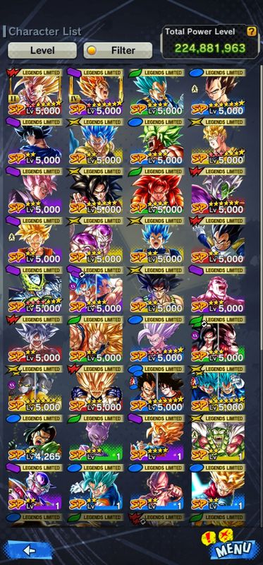 Selling - Acc w/ anni Vegito and Gogeta 7* , Ultra Gogeta 10* and Ultra ...