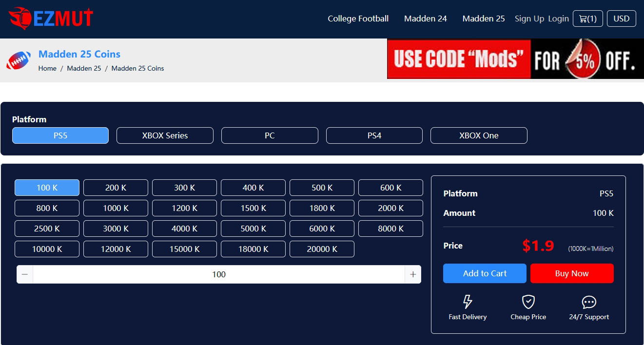 Selling - Cheap Madden 25 Coins For Sale - Fast and Safe Delivery - EpicNPC
