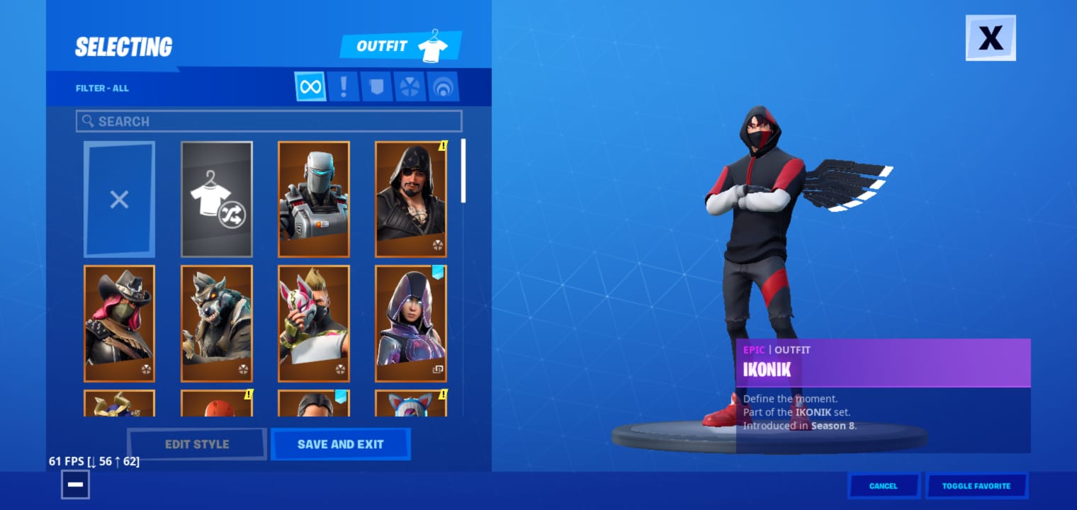 Fortnite | Conta fortnite com ikonik ,glow e set