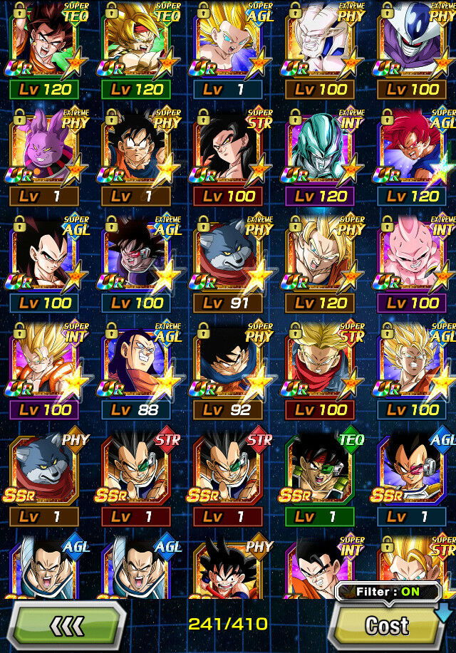 Selling DBZ Dokkan Battle global account with 6 summonable LRs