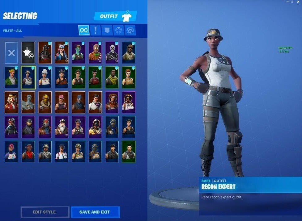 Selling - Stacked FortNite Account Renegade Raider Recon Expert BK ...