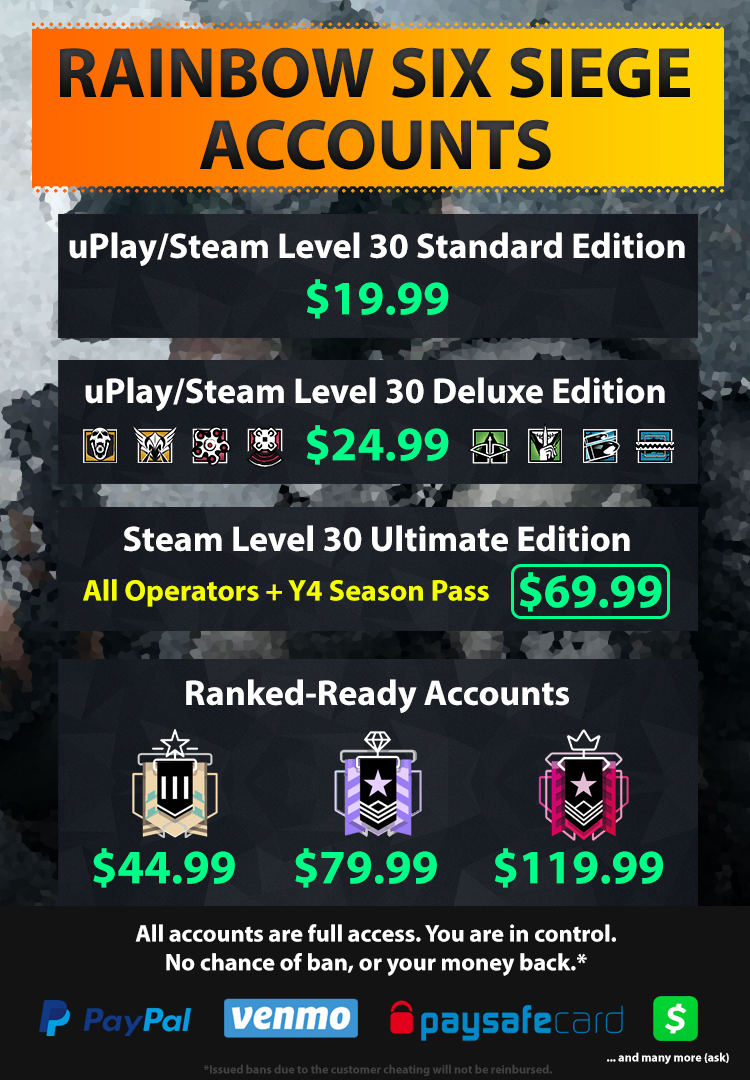 Rainbow six deals siege account